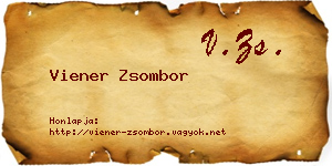 Viener Zsombor névjegykártya